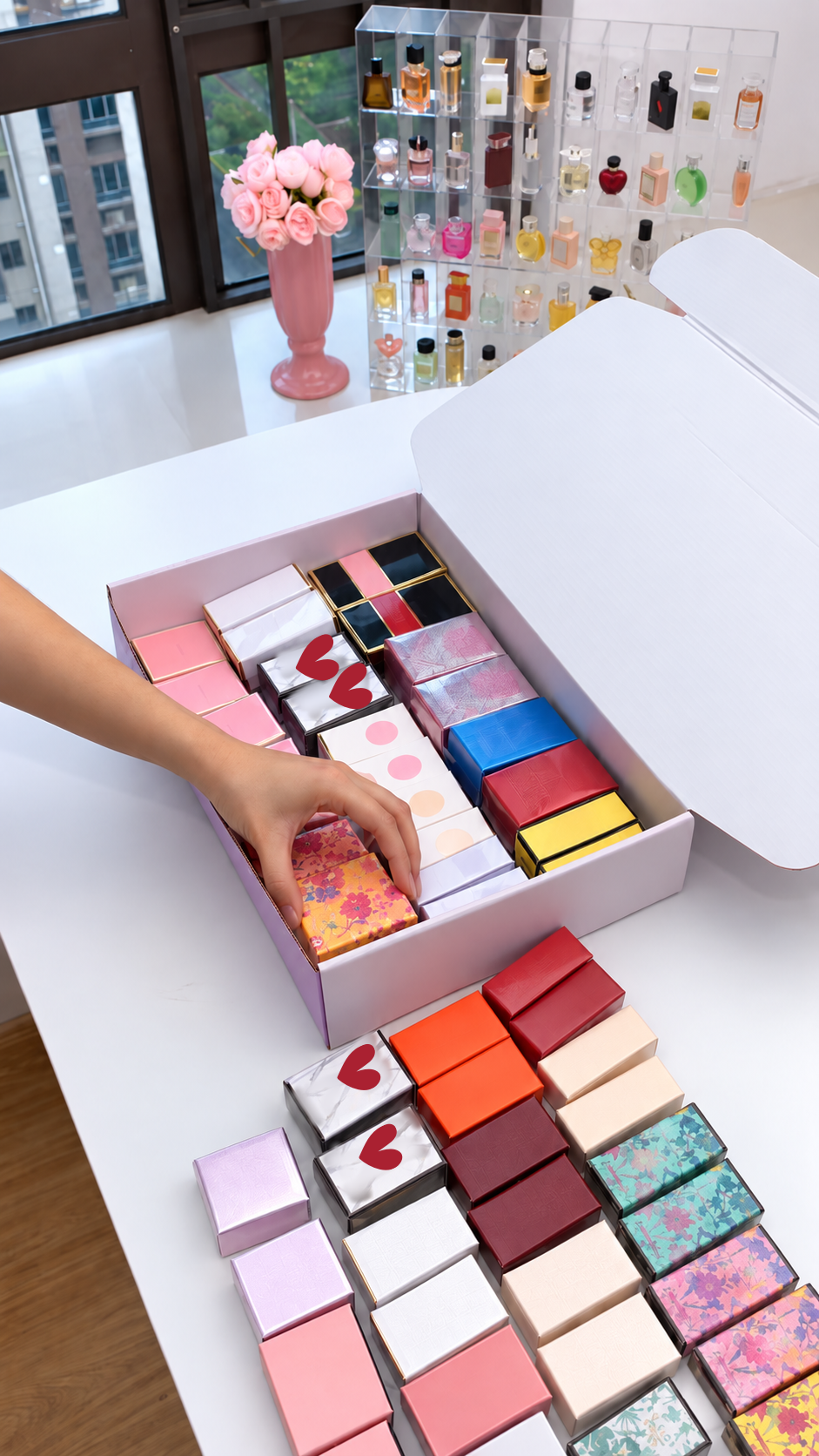 Bottles of best-selling mini perfume