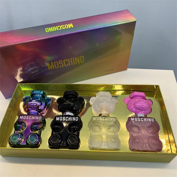 (Valentine's Day Gifts) Moschino Toy Miniatures Women's Pink Perfume Gift Set - 4 x 30ml Bottles