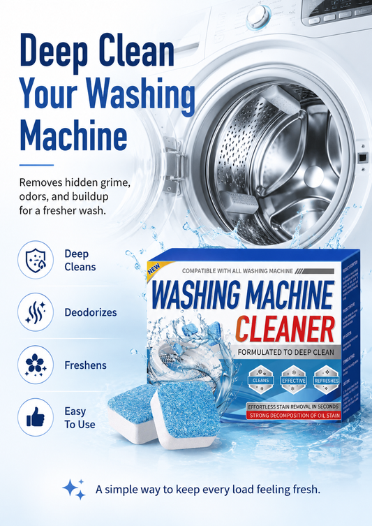 Deep-Clean Washing Machine Cleaner Tablets – Freshen Your Washer With One Easy Cycle