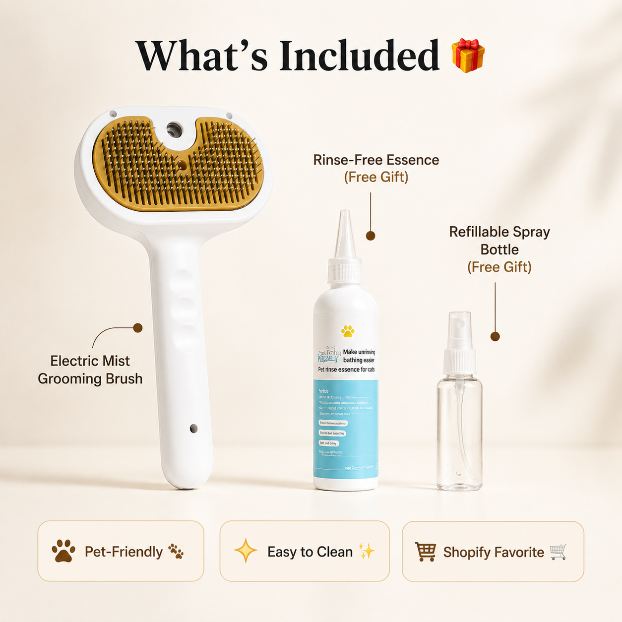 🔥 Last 100 units! 60% off the 3-in-1 electric steam pet grooming brush for a limited time!