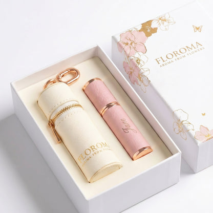 Perfume Leather Pouch Gift Set (Free Engraving Refill Bottle)