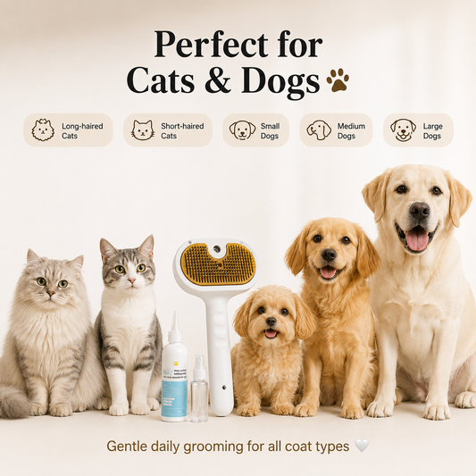 🔥 Last 100 units! 60% off the 3-in-1 electric steam pet grooming brush for a limited time!