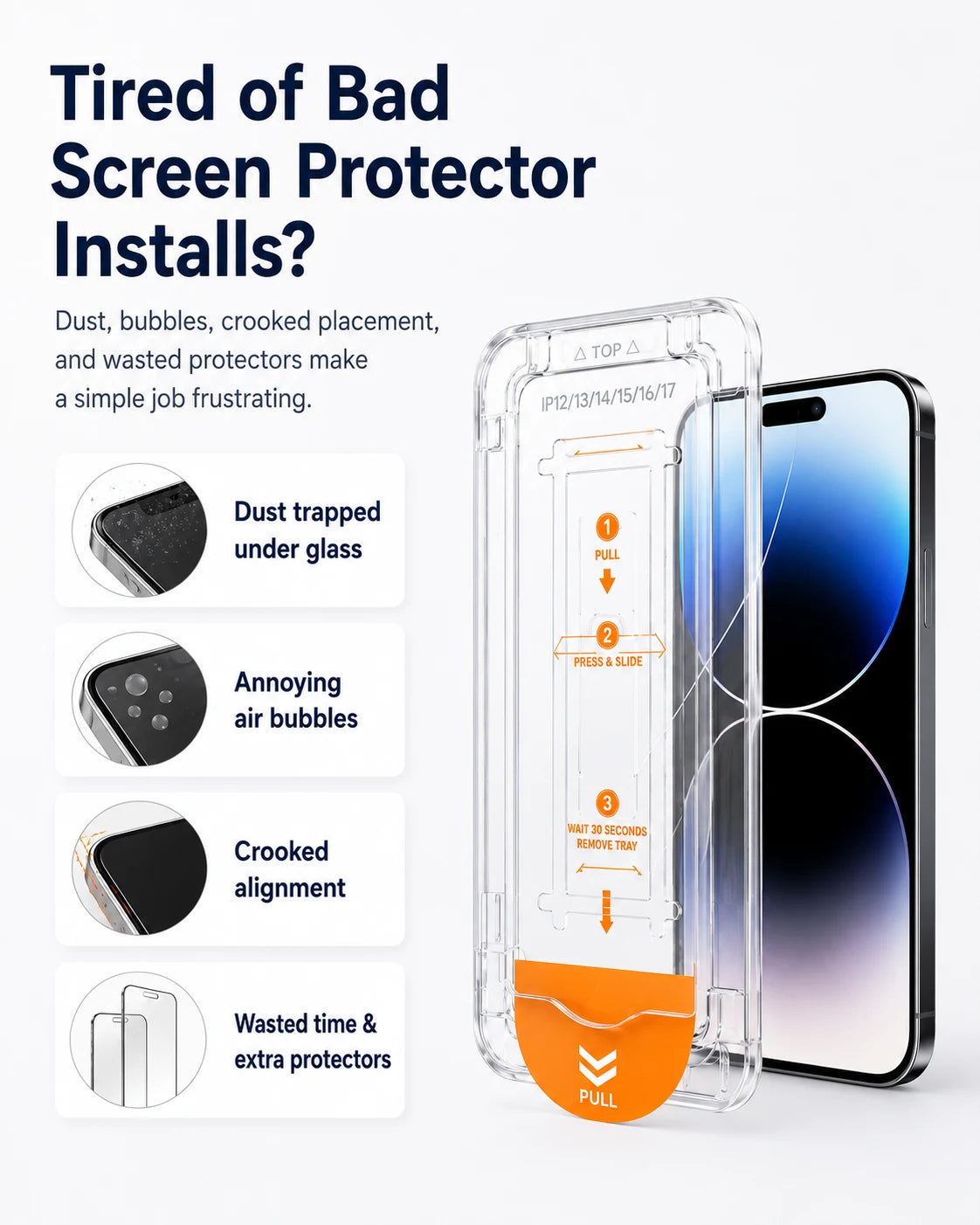 Common screen protector installation problems